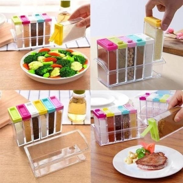 Набор  кухонный для специй Seasoning six piece set 6 баночек в подставке