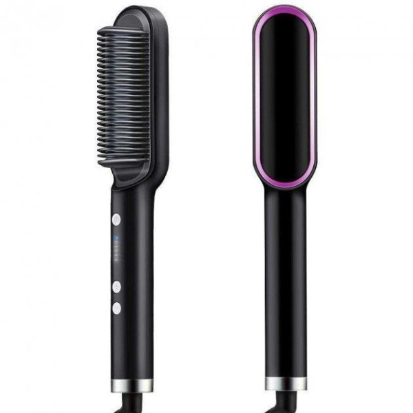 Расческа выпрямитель для волос с турмалиновым покрытием Hair Straightener HQT-909 B  Black