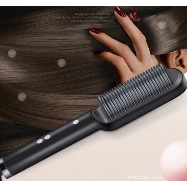 Расческа выпрямитель для волос с турмалиновым покрытием Hair Straightener HQT-909 B  Black