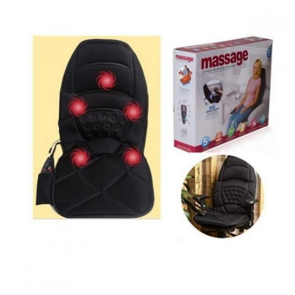 Накидка массажная на сиденье авто с подогревом HB Massage Robot Cushion Pro Black