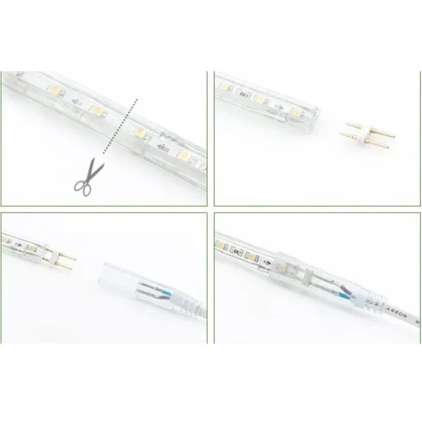 Лента светодиодная  LED 5050 Green Зеленая 100m 220V