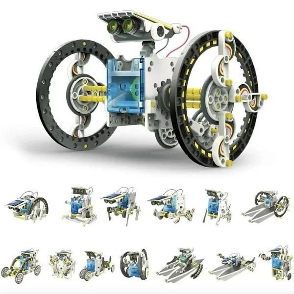 Конструктор работающий на  солнечных батареях Белый CIC 21-615 Educational Solar Robot Kit 14 in 1