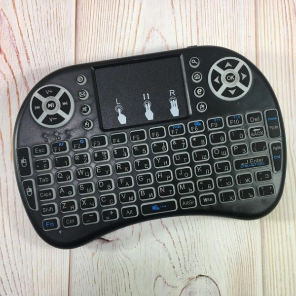 Мини клавиатура с  подсветкой и тачпадом   для Android TV BOX UKC MWK08/i8 LED