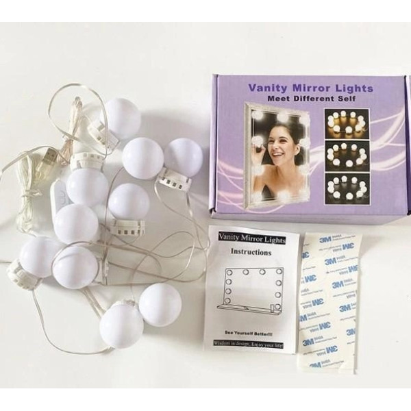 Лампочки для гримерного зеркала Vanity Mirror Lights LED  10 шт 3 режима