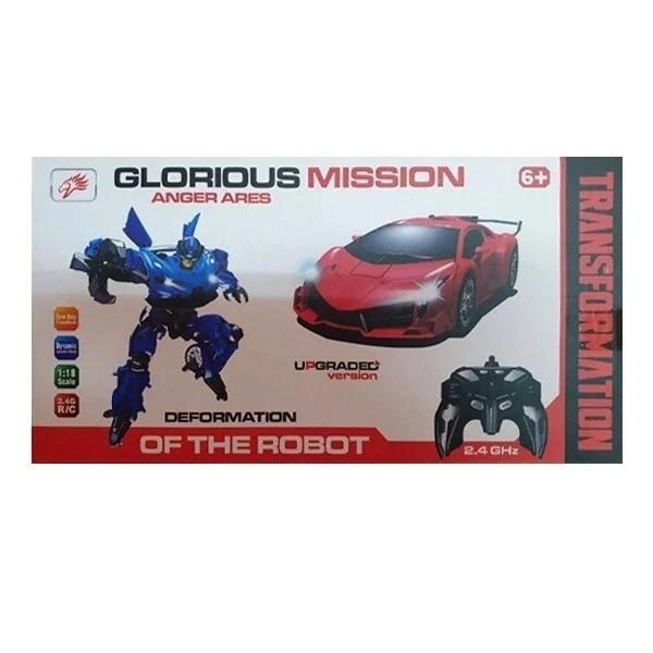 Машинка Трансформер 2в1 Bugatti Robot Car Size 1:18 радиоуправляемая модель
