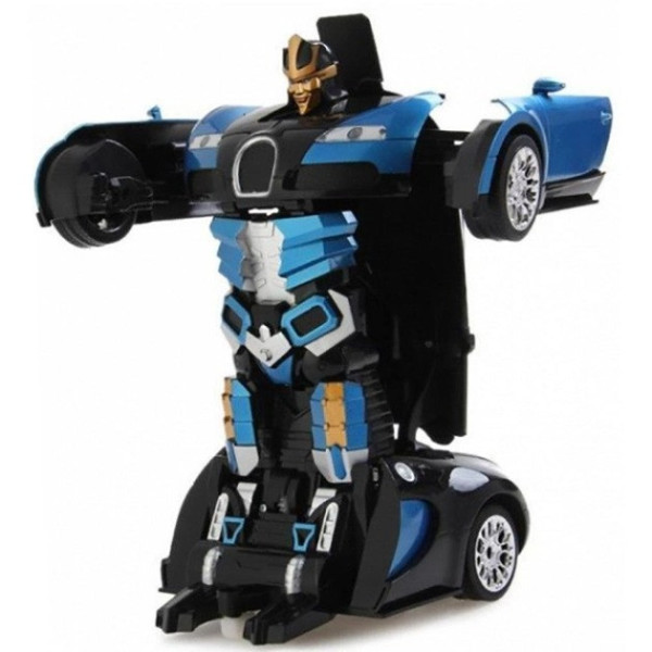 Машинка Трансформер 2в1 Bugatti Robot Car Size 1:18 радиоуправляемая модель