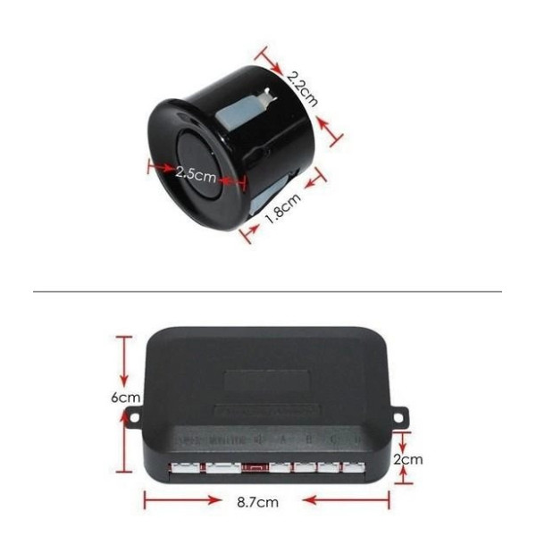 Парковочная система на 4 датчика парковки Assistant Parking Sensor парктроник Black