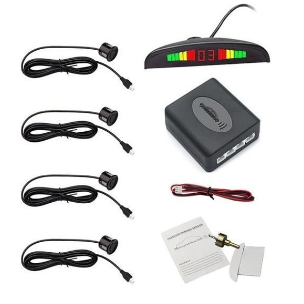 Парковочная система на 4 датчика парковки Assistant Parking Sensor парктроник Black