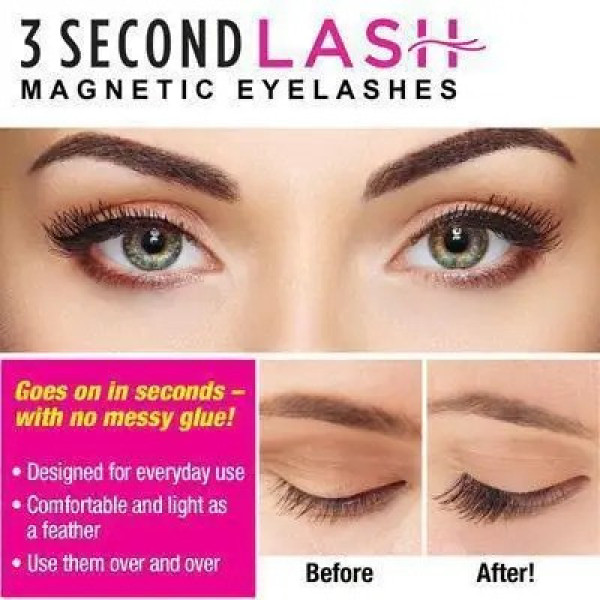 Накладные линии ресницы на магнитах набор 3 Second Lash Magnetic Eyelash Kit