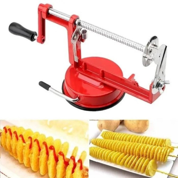 Аппарат для резки картофеля спиралью Spiral Potato Chips Red