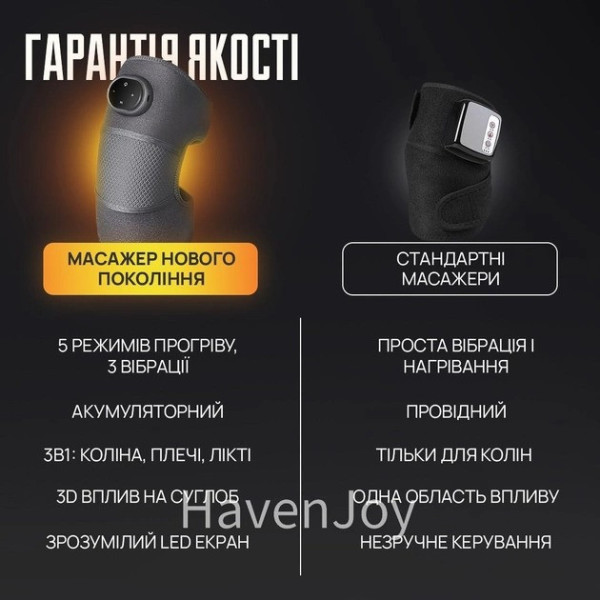 Грелка-Массажер на колено или плече 2в1, електрический Массажер для ног, грелка на коленный сустав
