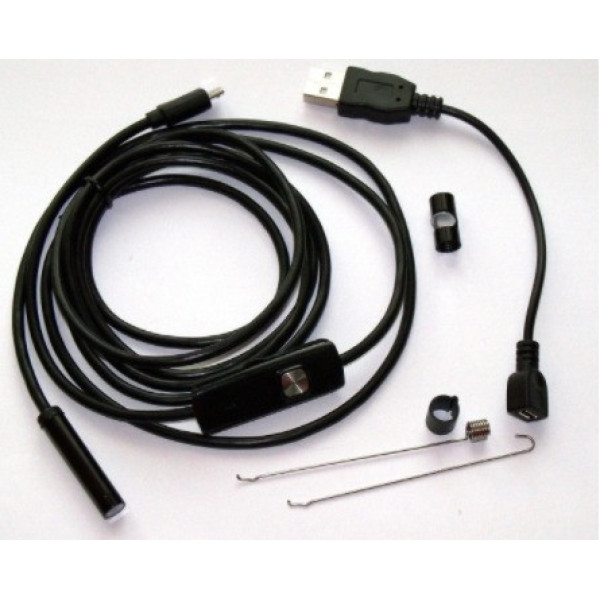 Эндоскопическая  камера юсб, USB с подсветкой Endoscope camera 2 meter 7mm App ios and android