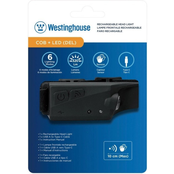 Аккумуляторный фонарь налобный Westinghouse LED+COB WF218