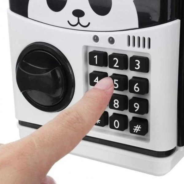 Копилка электронная с кодовым замком Панда, детский банкомат PANDA