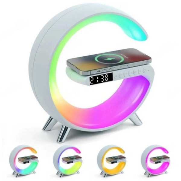 Настольный ночник с беспроводной зарядкой RGB Happy Light Light Sound Machine 24см