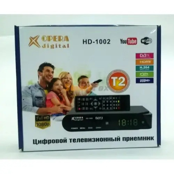 Приставка Opera digital HD-1002 Цифровой тюнер Т2 Wi-Fi, ресивер