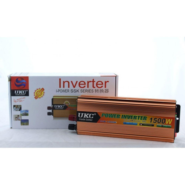 Преобразователь напряжения с 12V на 220V, 1500W, UKC SSK / Автомобильный инвертор постоянного тока