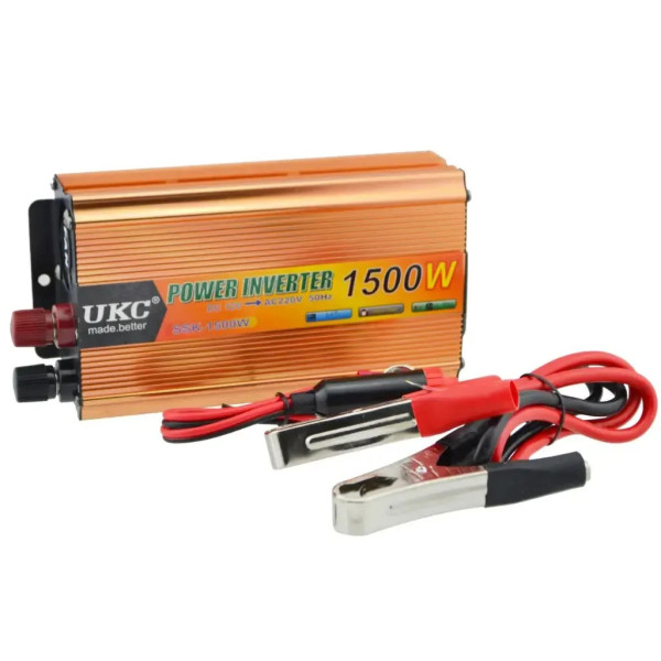 Преобразователь напряжения с 12V на 220V, 1500W, UKC SSK / Автомобильный инвертор постоянного тока