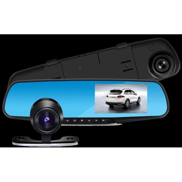 Видеорегистратор зеркало автомобильный в DVR 1388eh 2 камери