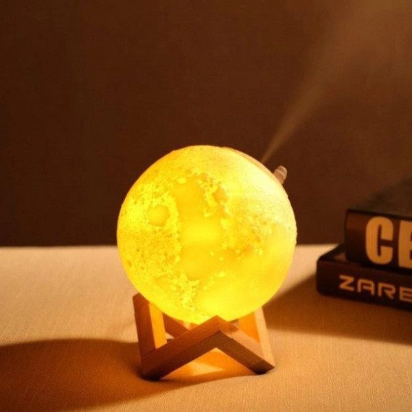 Увлажнитель воздуха в форме луны Humidifier 3D Moon Lamp Light Diffuser