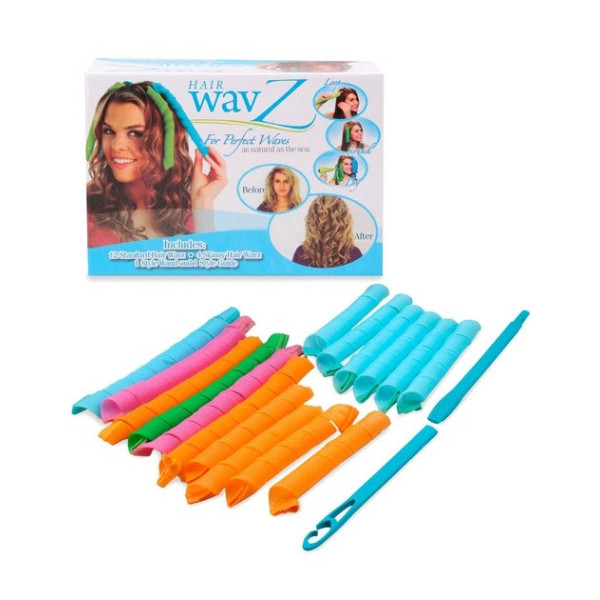 Бигуди для накручивания волос спиральные Hair Wavz 16 штук