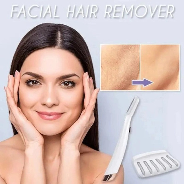 Женская бритва для лица Триммер женский для лица с подсветкой Flawless Dermaplane
