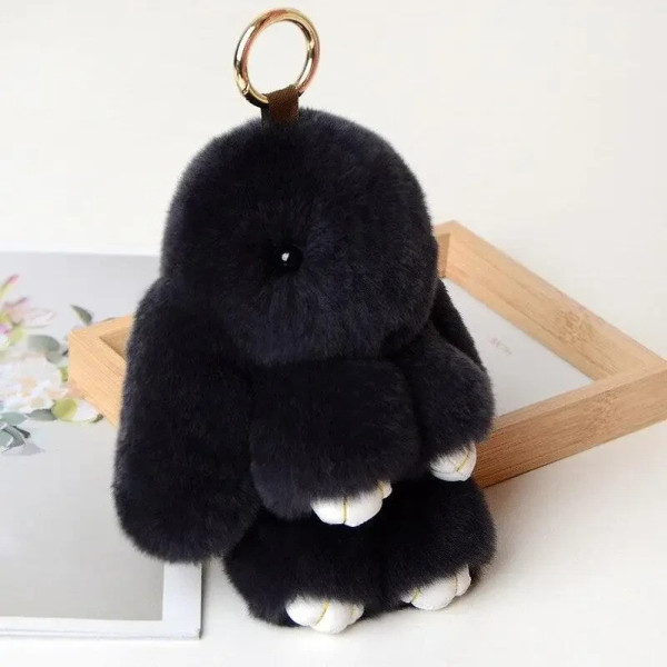 Игрушка-Брелок из натурального меха Кролик