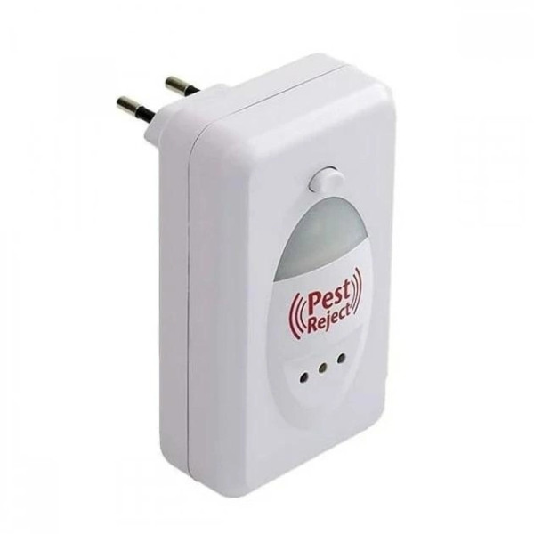 Отпугиватель ультразвуковой в розетку Pest Reject pro, от мышей, кротов и насекомых, радиус действия до 200 м²