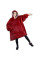 Двухсторонний плед толстовка с капюшоном и рукавами Huggle Hoodie оверсайз