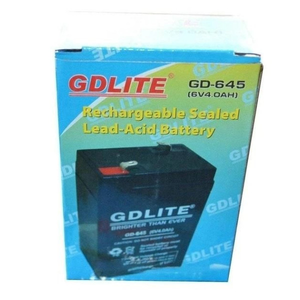 Аккумулятор для электронных весов, фонарей, светильников GDLiting GD-645 6V4.0AH