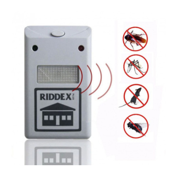 Отпугиватель насекомых и грызунов Riddex Белый радиус 200м Ультразвуковой
