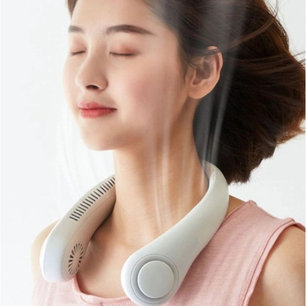 Вентилятор на шею Bladeless Neck Cooler · до 16 часов работы аккумулятора · 3 режима обдува лица