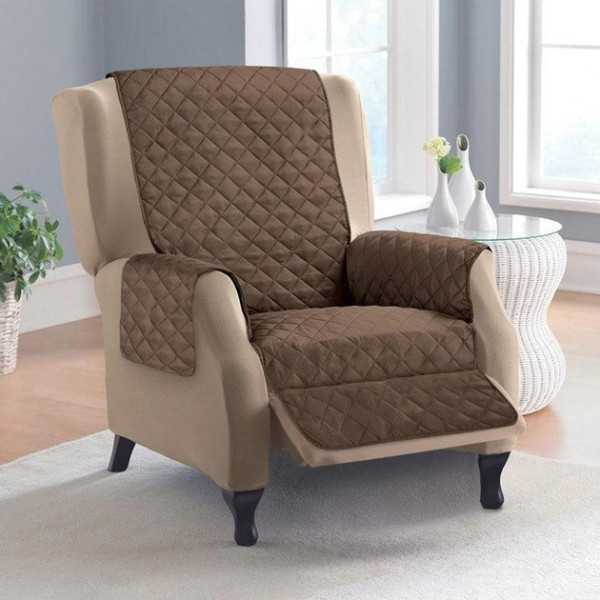 Накидка на кресло Двустороннее покрывало Dy Couch Coat - Коричневая