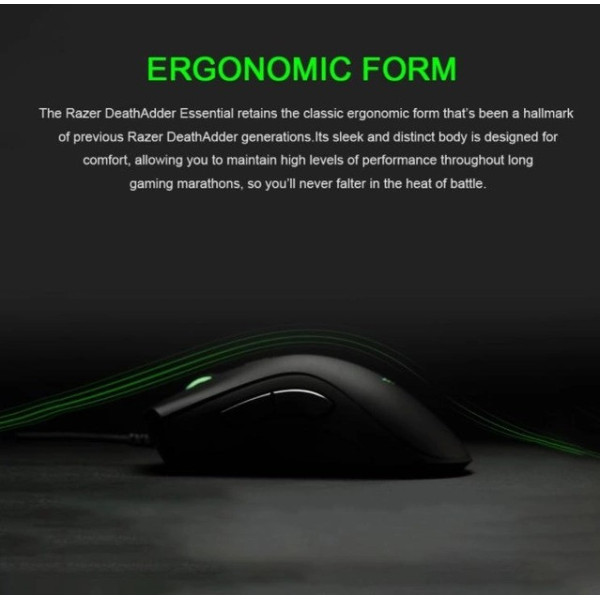 Компьютерная мишь DeathAdder Essential USB Black Игровая проводная
