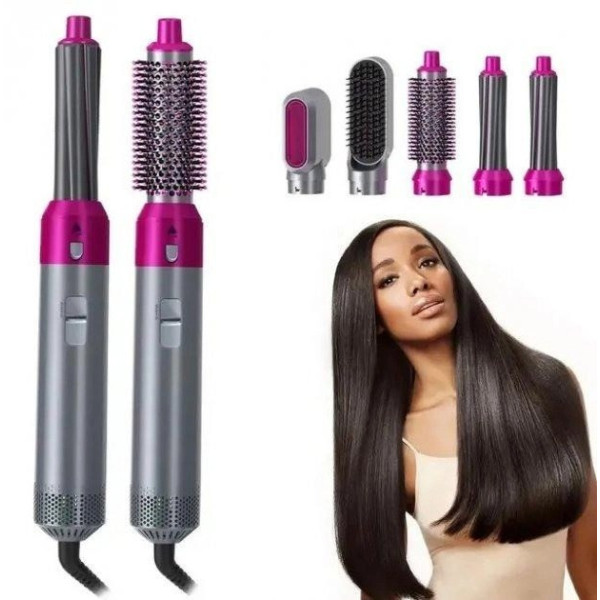 Мультистайлер 5 в 1 Hot Air Styler для разных типов волос с функциями придания объема, выпрямления и укладки,