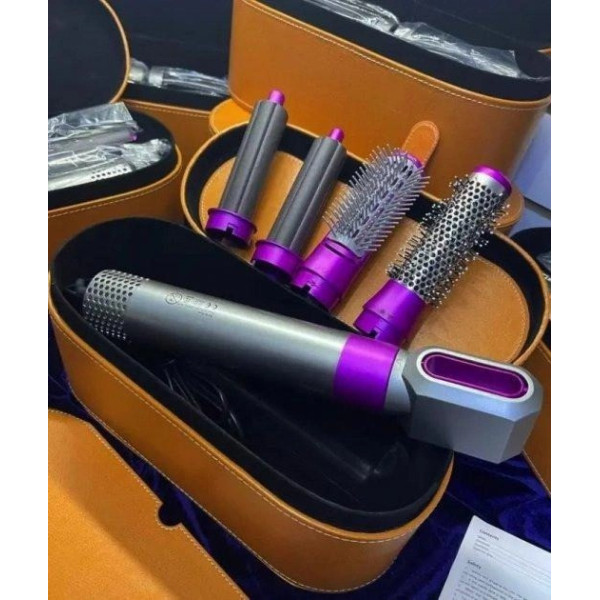 Мультистайлер 5 в 1 Hot Air Styler для разных типов волос с функциями придания объема, выпрямления и укладки,