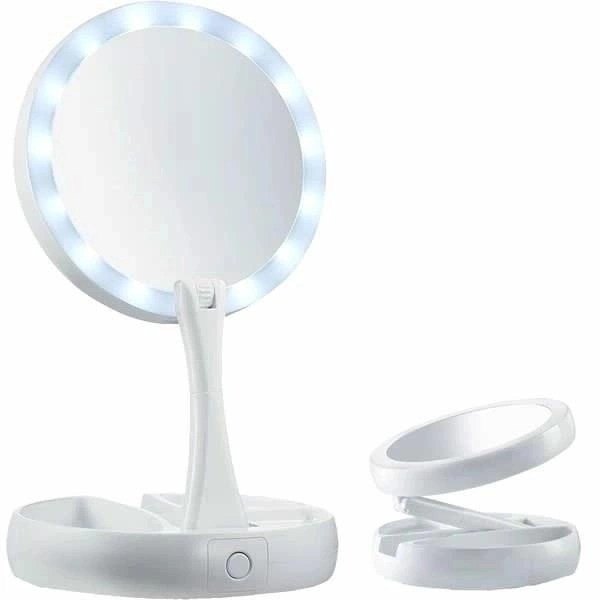 Настольное зеркало для макияжа с подсветкой Led и увеличением My Fold Away Mirror