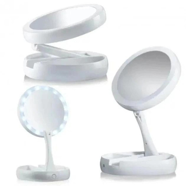 Настольное зеркало для макияжа с подсветкой Led и увеличением My Fold Away Mirror