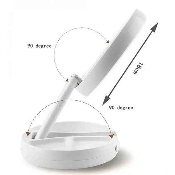 Настольное зеркало для макияжа с подсветкой Led и увеличением My Fold Away Mirror