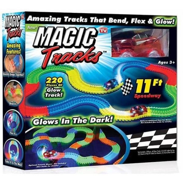 Гоночная трасса Гоночный светящийся трек Magic Tracks  на 220 деталей