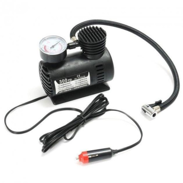 Автомобильный насос с манометром Air Compressor DC-12V 250 PSI  компрессор