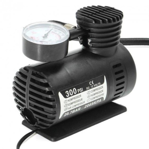 Автомобильный насос с манометром Air Compressor DC-12V 250 PSI  компрессор
