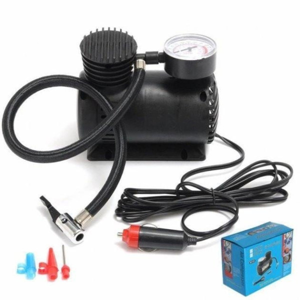 Автомобильный насос с манометром Air Compressor DC-12V 250 PSI  компрессор