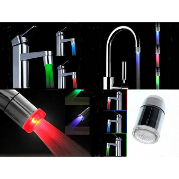 Аэратор Насадка на кран подсветка LED  7-ми цветная
