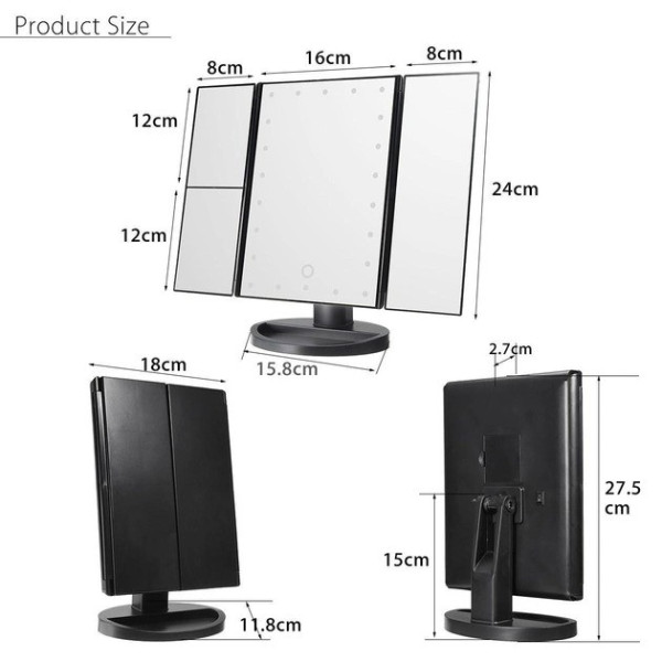 Зеркало для макияжа с LED подсветкой Superstar Magnifying Mirror