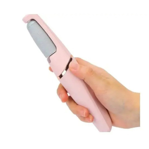 Электрическая пемза Wanhengda Pedi Electronic для ног и пяток аккумуляторная с 2 насадками, Розовый