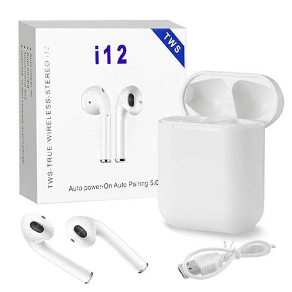 Беспроводные наушники сенсорные с магнитным кейсом TWS i12 5.0 Bluetooth