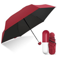 Мини зонт складной механический в футляре Capsule Umbrella