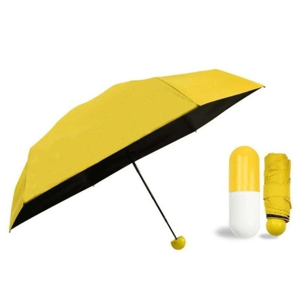 Мини зонт складной механический в футляре Capsule Umbrella