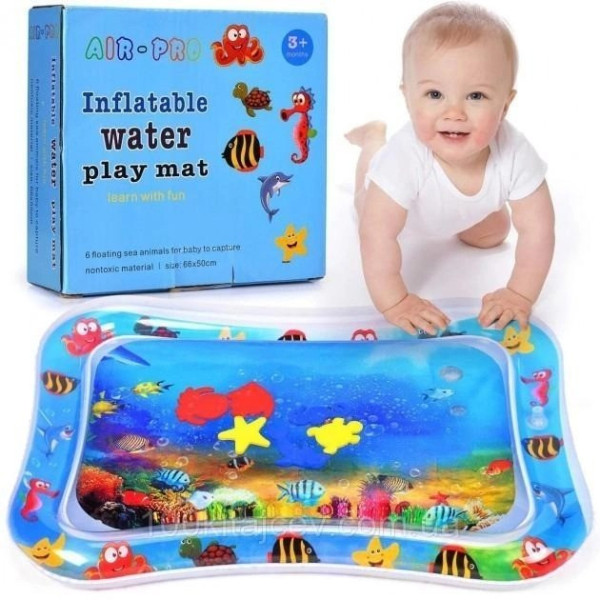 Надувной детский водяной коврик с рыбками AIR PRO inflatable water play mat